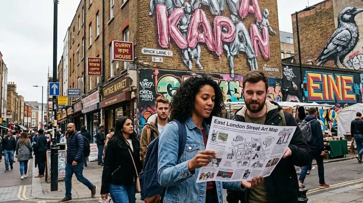 East London Street Art Map: Best Shoreditch Brick Lane Murals