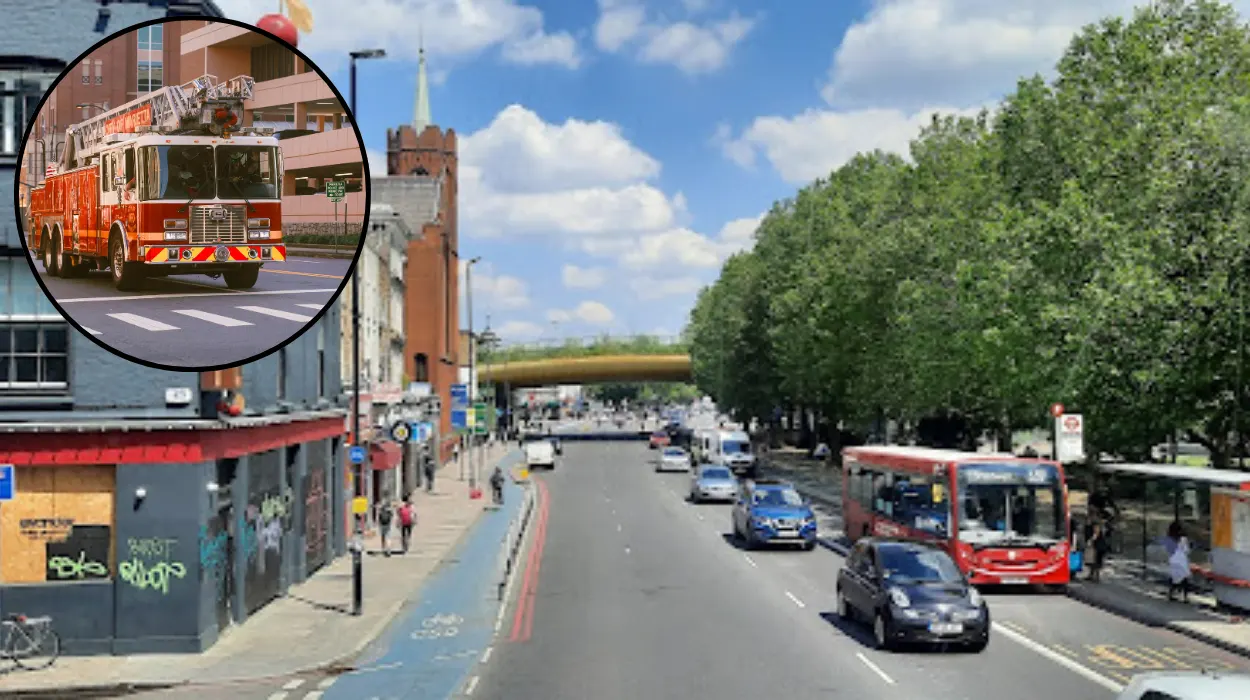 East London estate floods after fire leaks