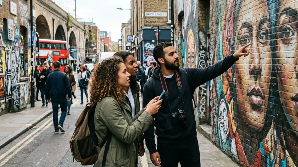 How do you follow the East London Street Art Map self guided tour