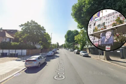 Iran memorial wall arson probe in Golders Green, London 2026