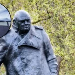 UK police arrest man over Churchill graffiti