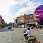 Waymo Driverless Taxi Crashes Harlesden Crime Scene, London 2026 