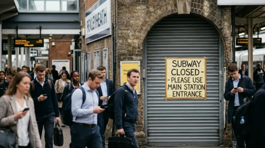 Bexleyheath train station subway closure travel advice Bexleyheath