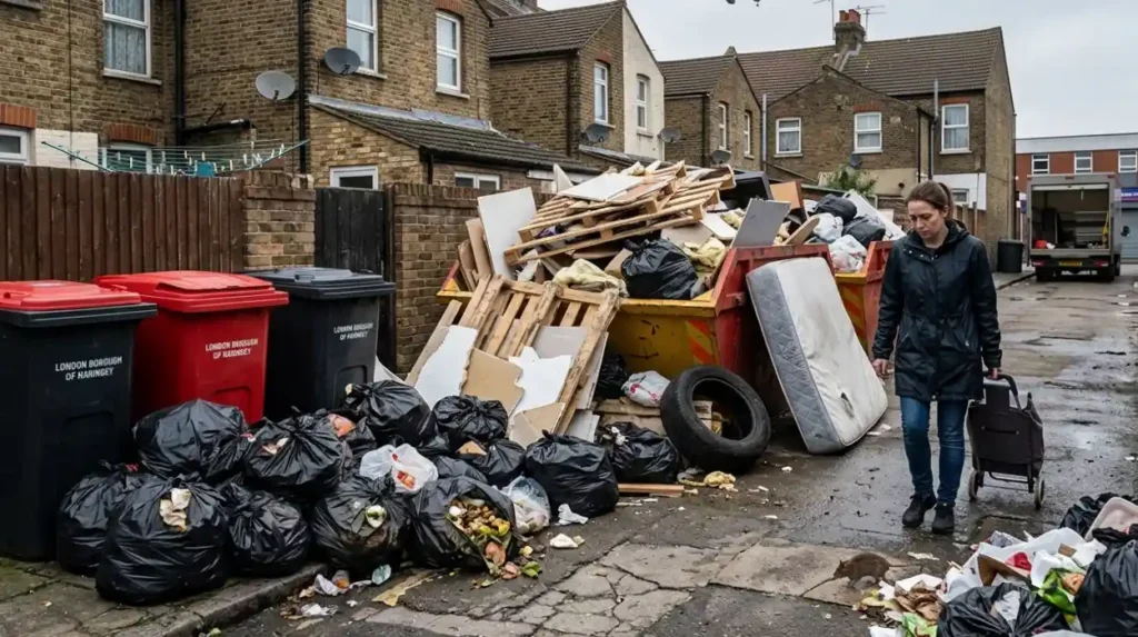 How do environmental and waste management failures impact resident quality of life across North London