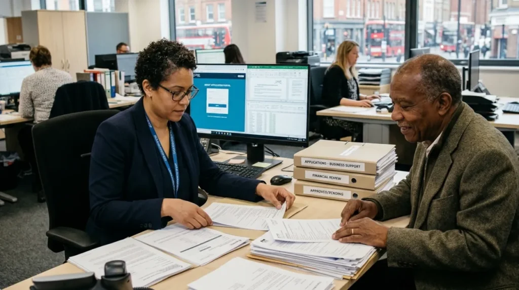 How does the application process operate across different London boroughs