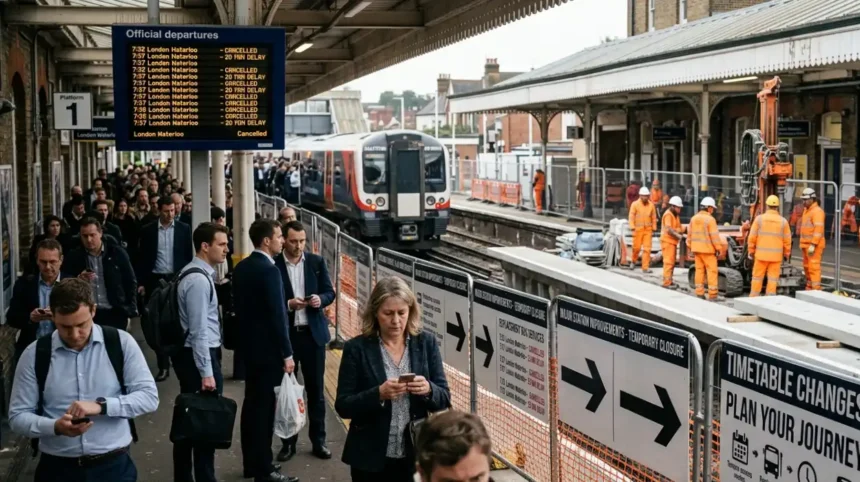 Major Rail Upgrades and Timetable Changes Disrupt Commuters in Surbiton