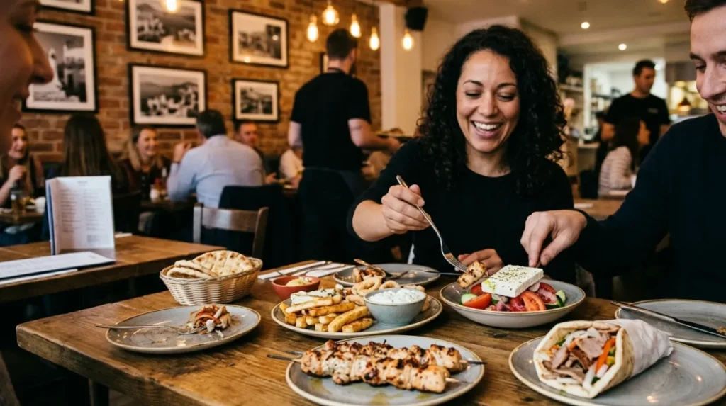 What does The Real Greek menu offer