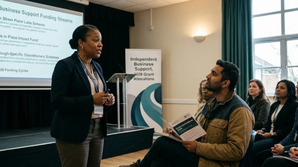 Which specific support grants are accessible to independent business owners