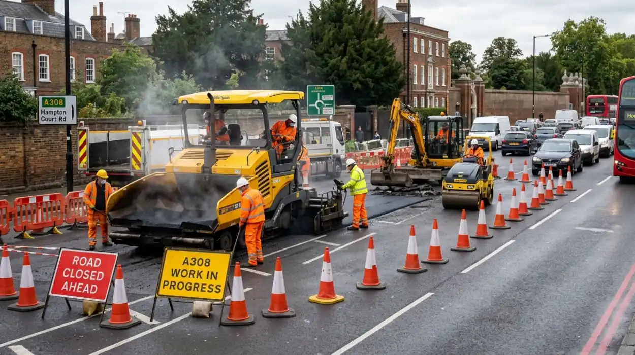 A308 Planned Maintenance and Traffic Delays on Hampton Court Road