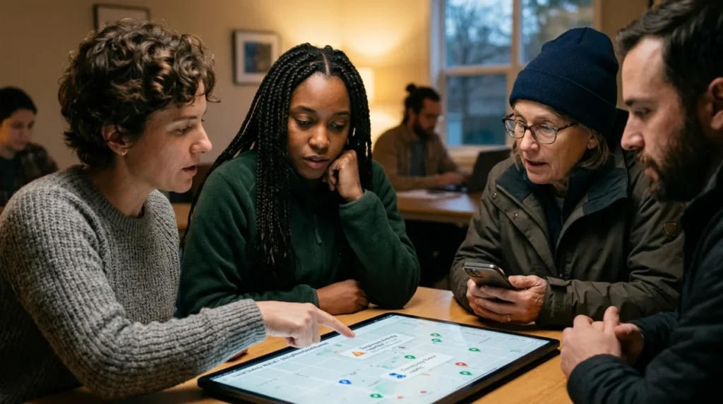 Which local community networks provide real time crowd sourced safety reporting