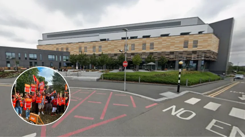 ISS Staff Strike at Chase Farm Hospital, North London - 2026