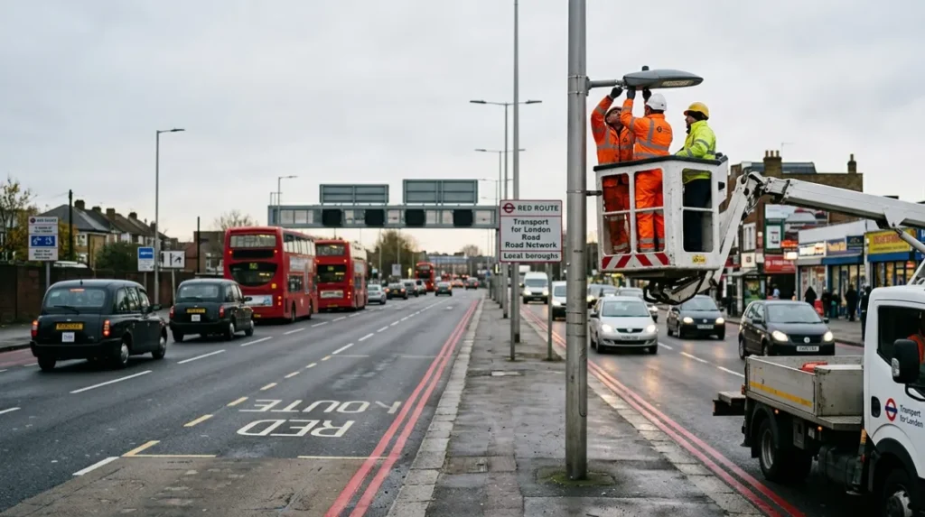 What role does Transport for London play in managing street lights