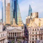 City of London History Bank of England and Royal Exchange, City of London