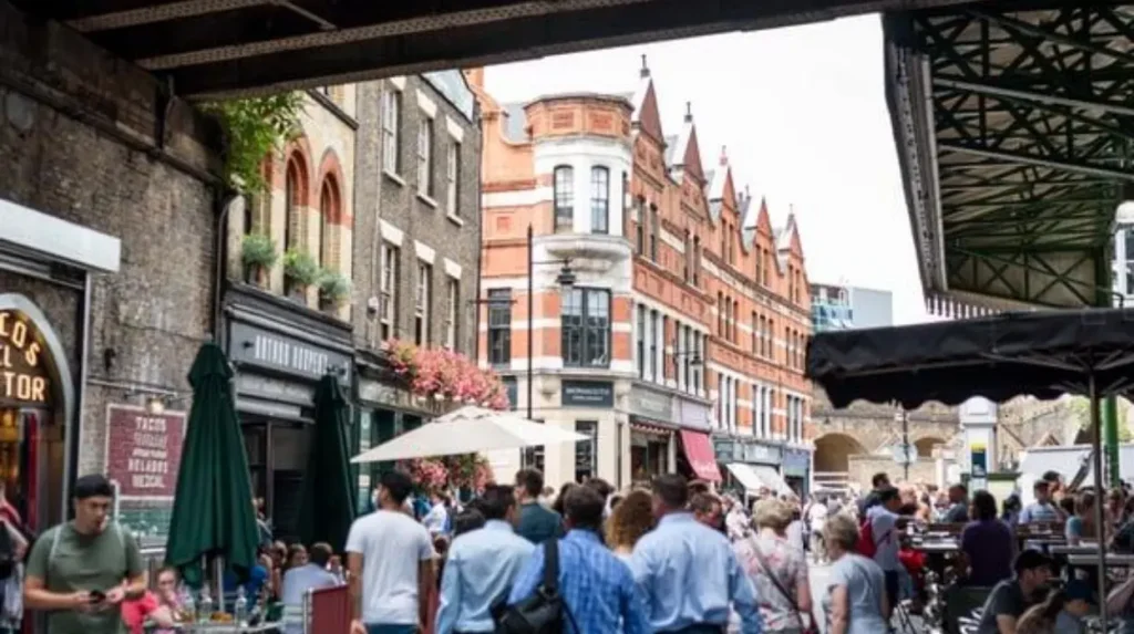 How did railways change the food sold at Borough Market