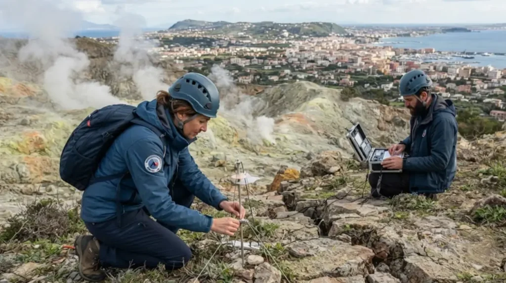 How does bradysism drive seismic activity in Campi Flegrei