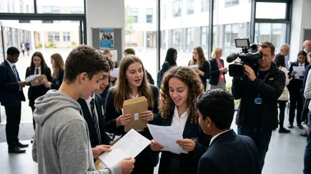 What are the regional performance variations in GCSE results across the UK