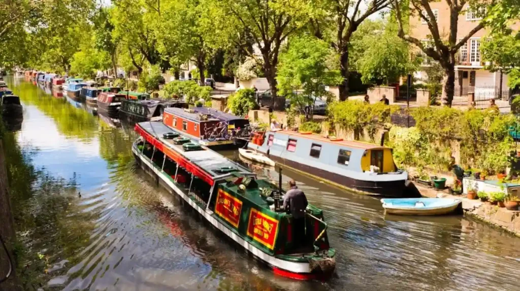 How have Londons canals changed from industrial infrastructure into leisure spaces